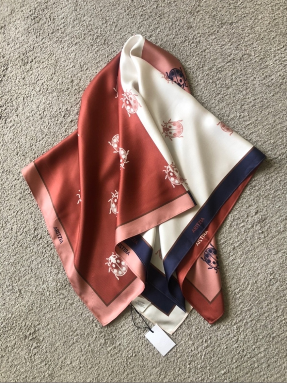 Aritzia Large Silk Scarf. NWT. - Picture 4 of 8